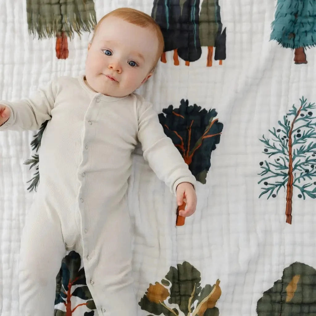 Forest Trees Quilt Clementine Kids Lil Tulips