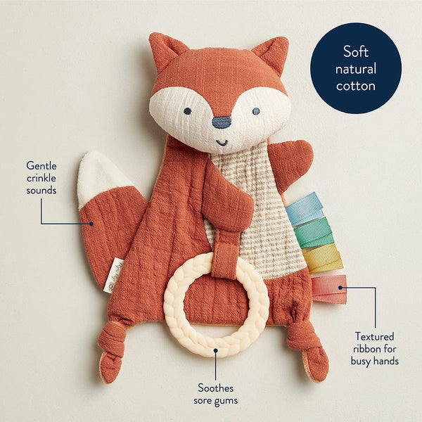 Itzy Ritzy Fox Bitzy Crinkle™ Sensory Toy with Teether – view 2