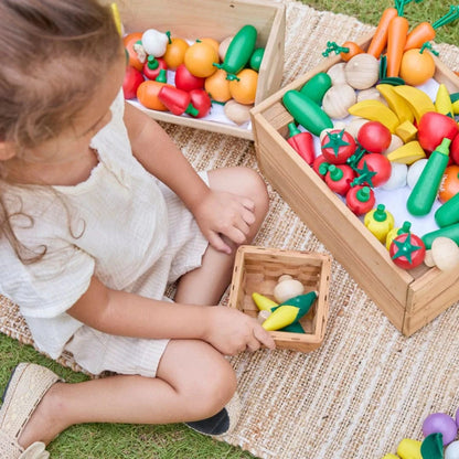 Fresh Produce Set A (Apples, Oranges & Bananas) Plan Toys Toys Lil Tulips