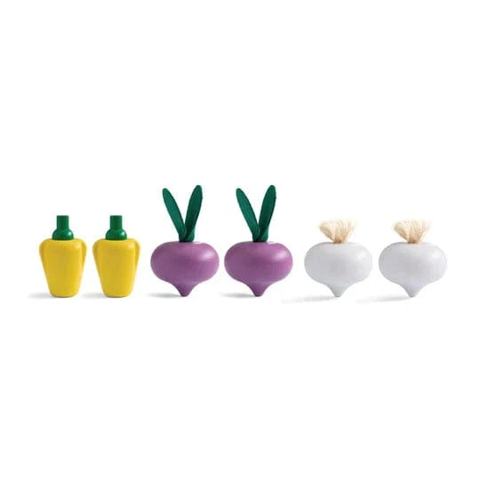 Fresh Produce Set C (Red Radishes, Garlics & Yellow Bell Peppers) Plan Toys Toys Lil Tulips
