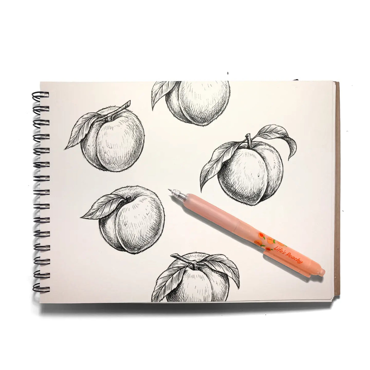 Fresh Squeezed Black Ink Scented Gel Pen - Peach OOLY Lil Tulips