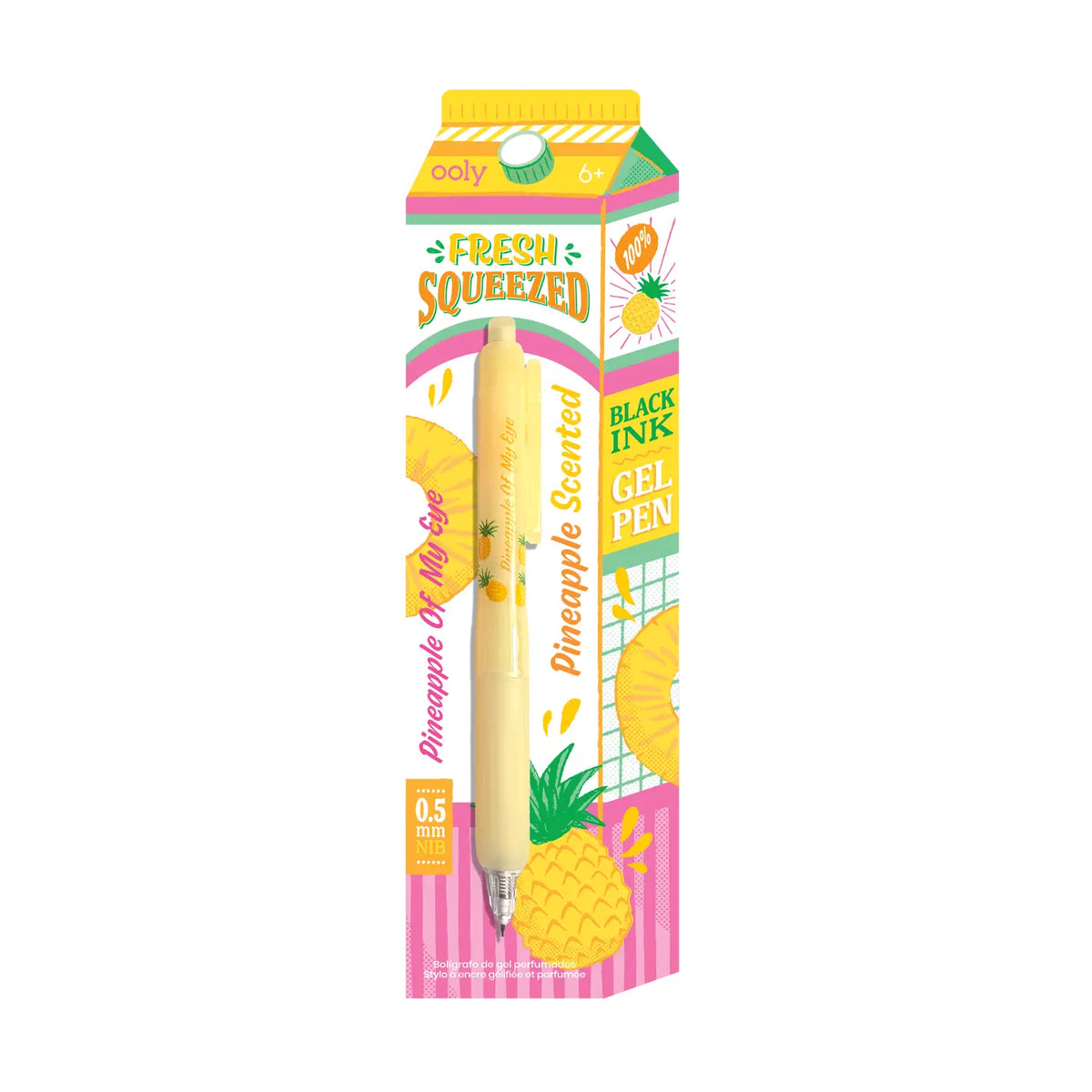 Fresh Squeezed Black Ink Scented Gel Pen - Pineapple OOLY Lil Tulips