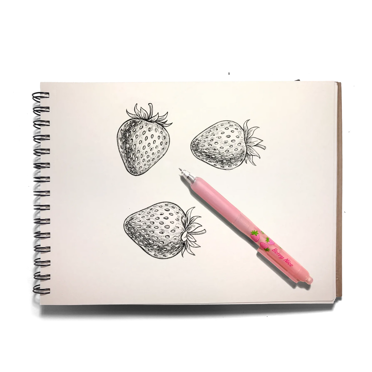 Fresh Squeezed Black Ink Scented Gel Pen - Strawberry OOLY Lil Tulips