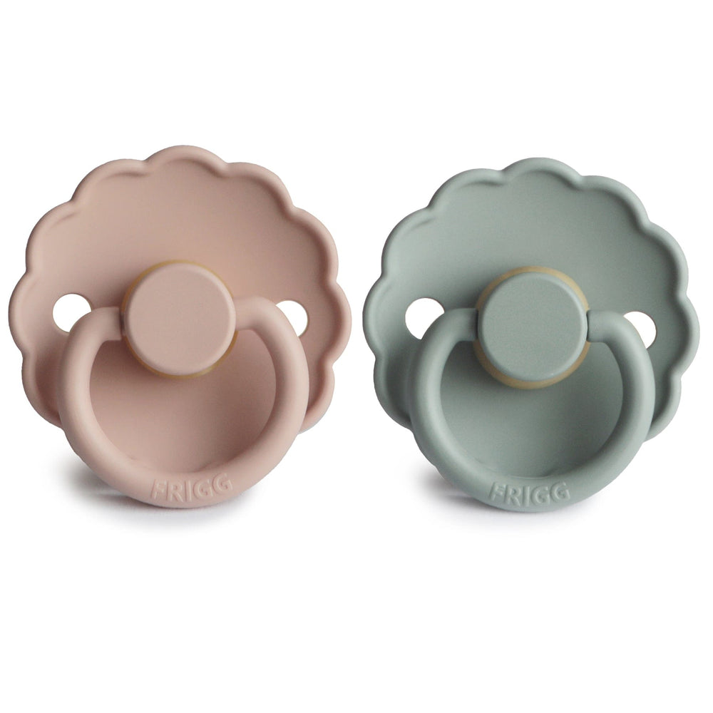 FRIGG Daisy Natural Rubber Baby Pacifier (Blush / Sage) Frigg Pacifiers & Teethers Lil Tulips