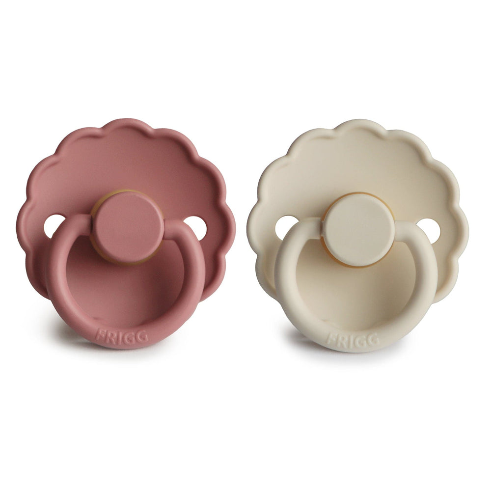 FRIGG Daisy Natural Rubber Baby Pacifier (Powder Blush / Cream) Frigg Pacifiers & Teethers Lil Tulips