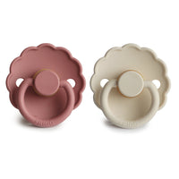FRIGG Daisy Natural Rubber Baby Pacifier (Powder Blush / Cream) Frigg Pacifiers & Teethers Lil Tulips