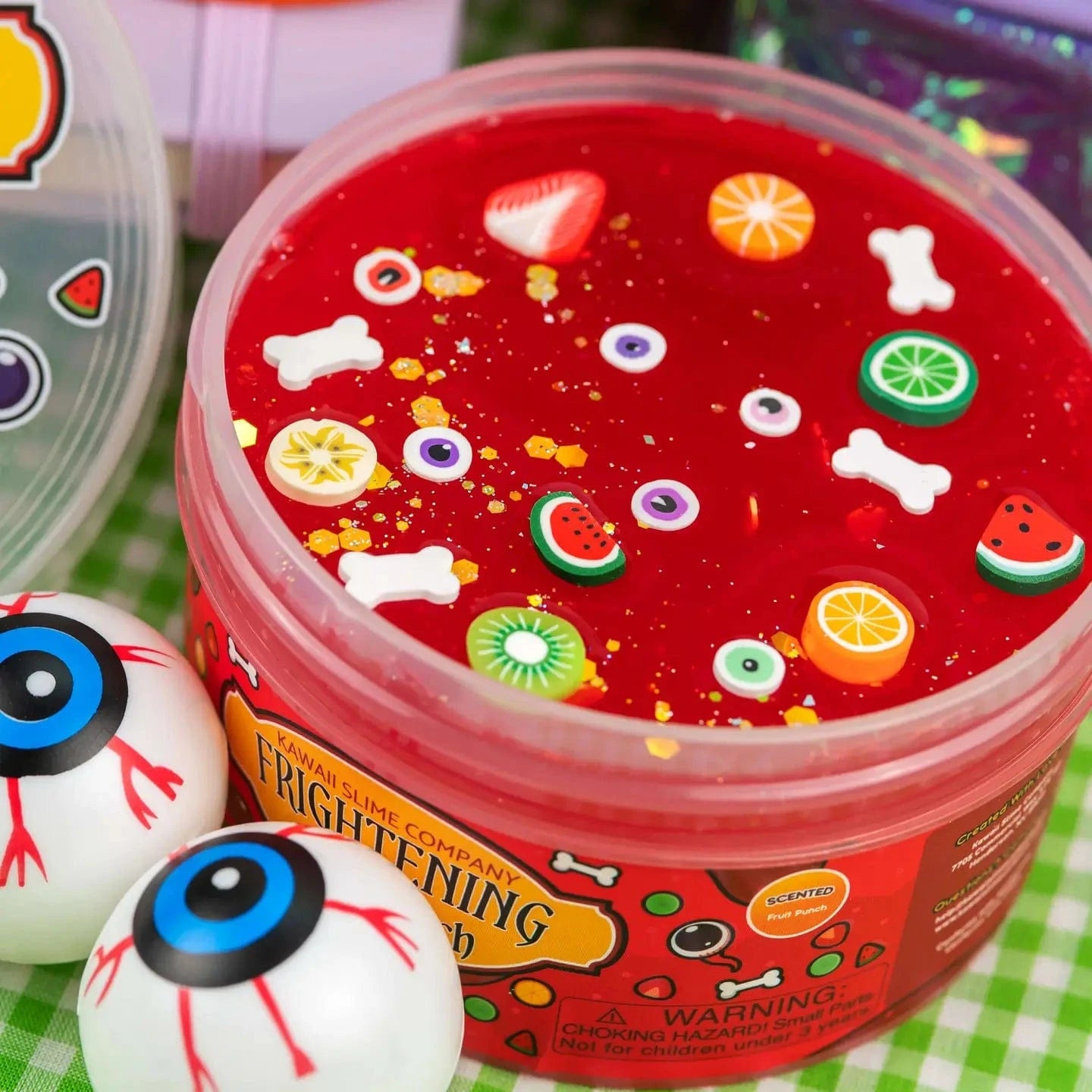 Frightening Fruit Punch Clear Slime Kawaii Slime Company Lil Tulips