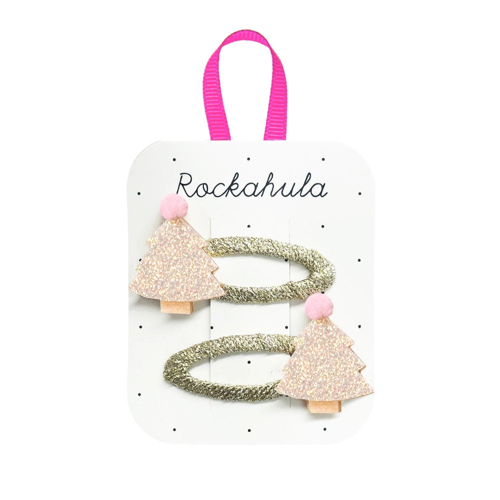 Frosted Shimmer Christmas Tree Hair Clips Rockahula Kids Lil Tulips
