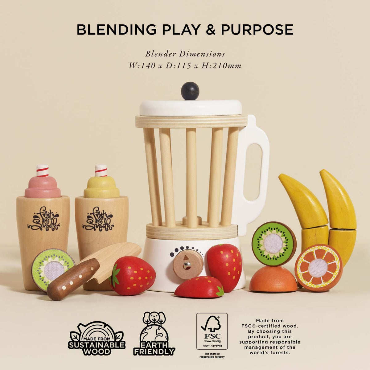 Fruit & Smoothie Blender Set Le Toy Van Lil Tulips