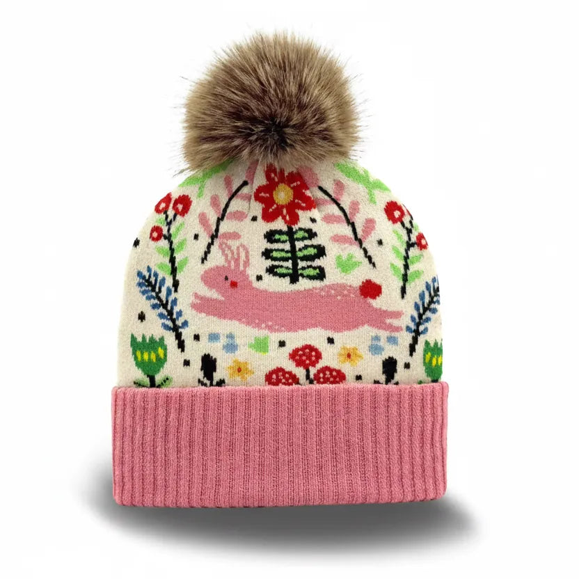 Garden Flower Pom Beanie - Kids Northern Icons Lil Tulips