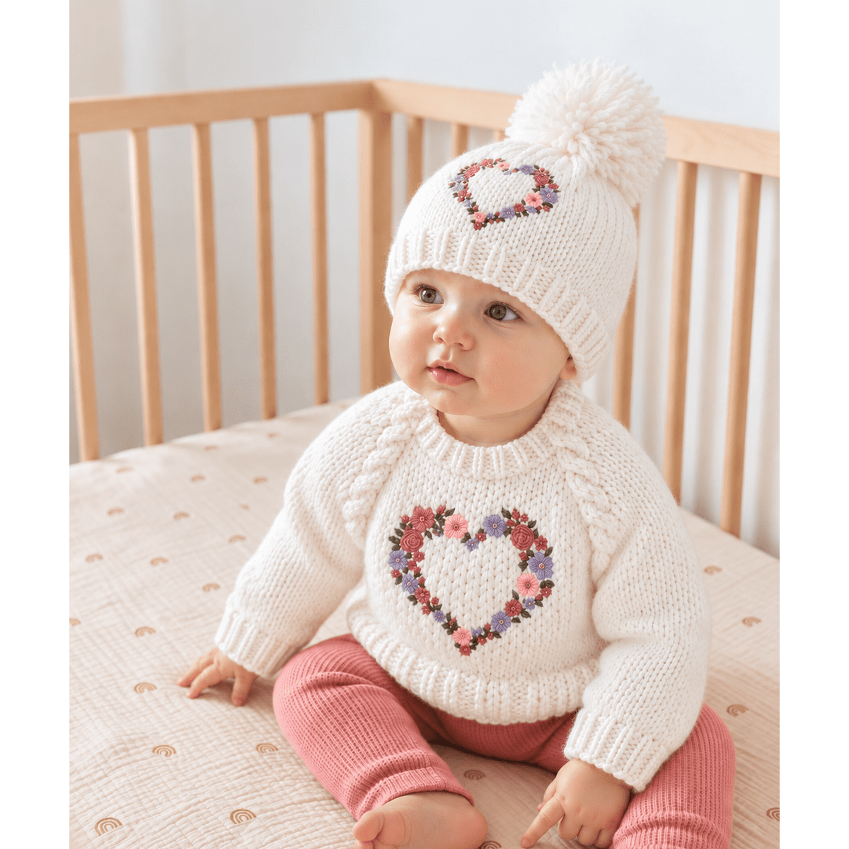 Garland Heart Beanie Hat for Baby & Kids Huggalugs Lil Tulips