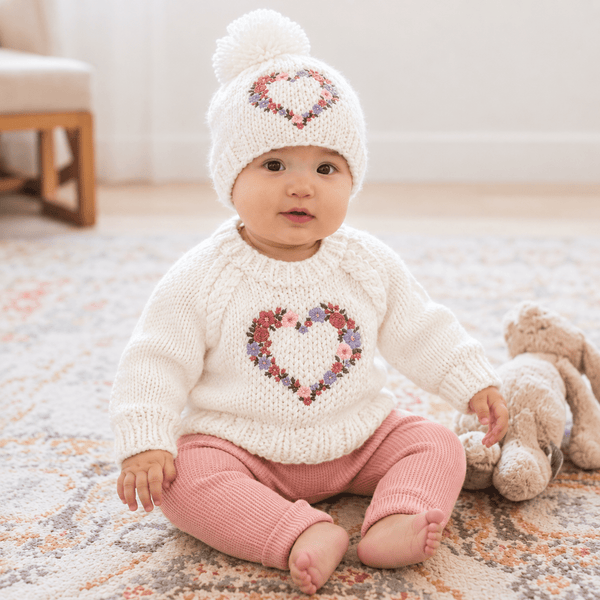 Garland Heart Beanie Hat for Baby & Kids Huggalugs Lil Tulips