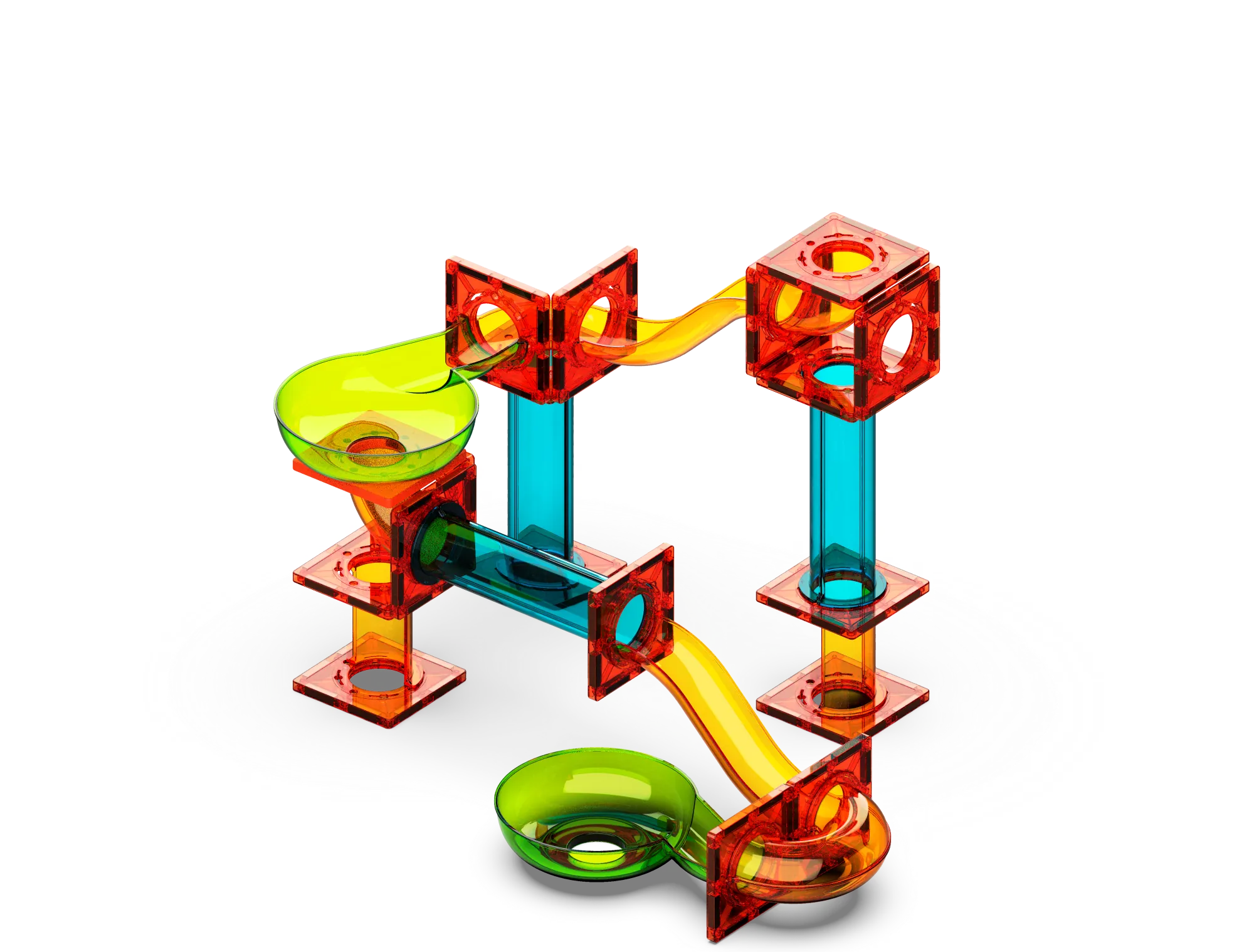 Geomag Magnetic Tiles Marble Run 45 pcs Geomagworld USA, Inc. Lil Tulips