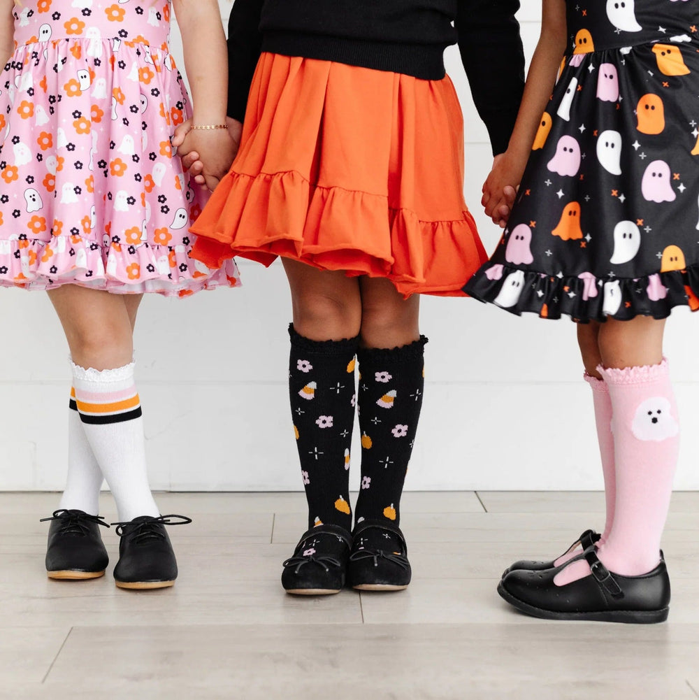 Ghouly Girl Knee High Socks 3-Pack Little Stocking Company Lil Tulips