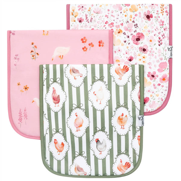 Gigi Burp Cloth Set (3-Pack) Copper Pearl Lil Tulips