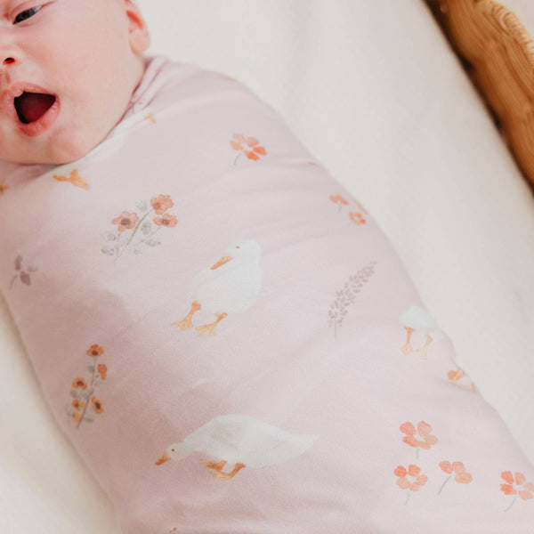 Gigi Knit Swaddle Blanket Copper Pearl Lil Tulips