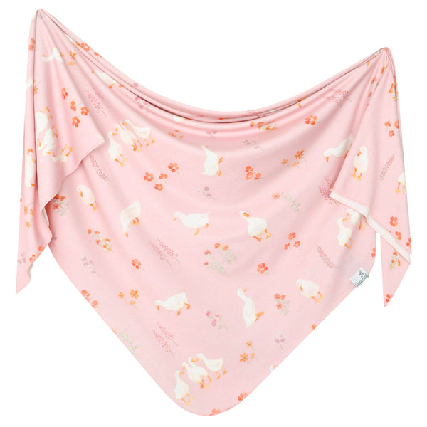 Gigi Knit Swaddle Blanket Copper Pearl Lil Tulips