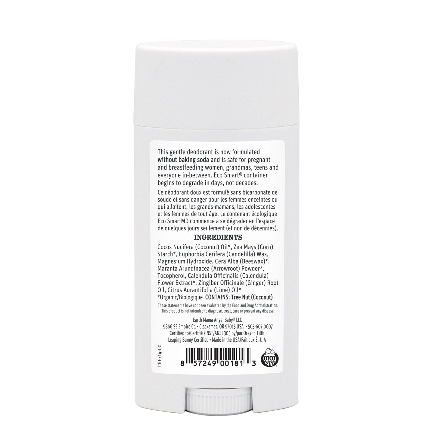Ginger Fresh Deodorant Earth Mama Organics Lil Tulips