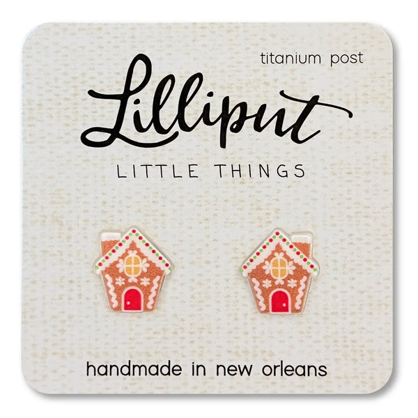 Gingerbread House Earrings Lilliput Little Things Lil Tulips