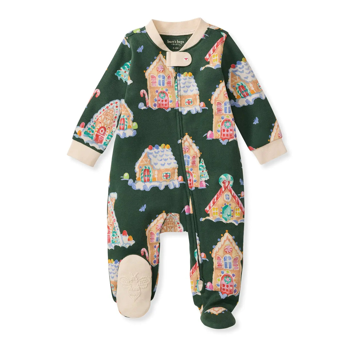 Gingerbread Houses Organic Cotton Sleep & Play Footed Burt's Bees Baby Lil Tulips