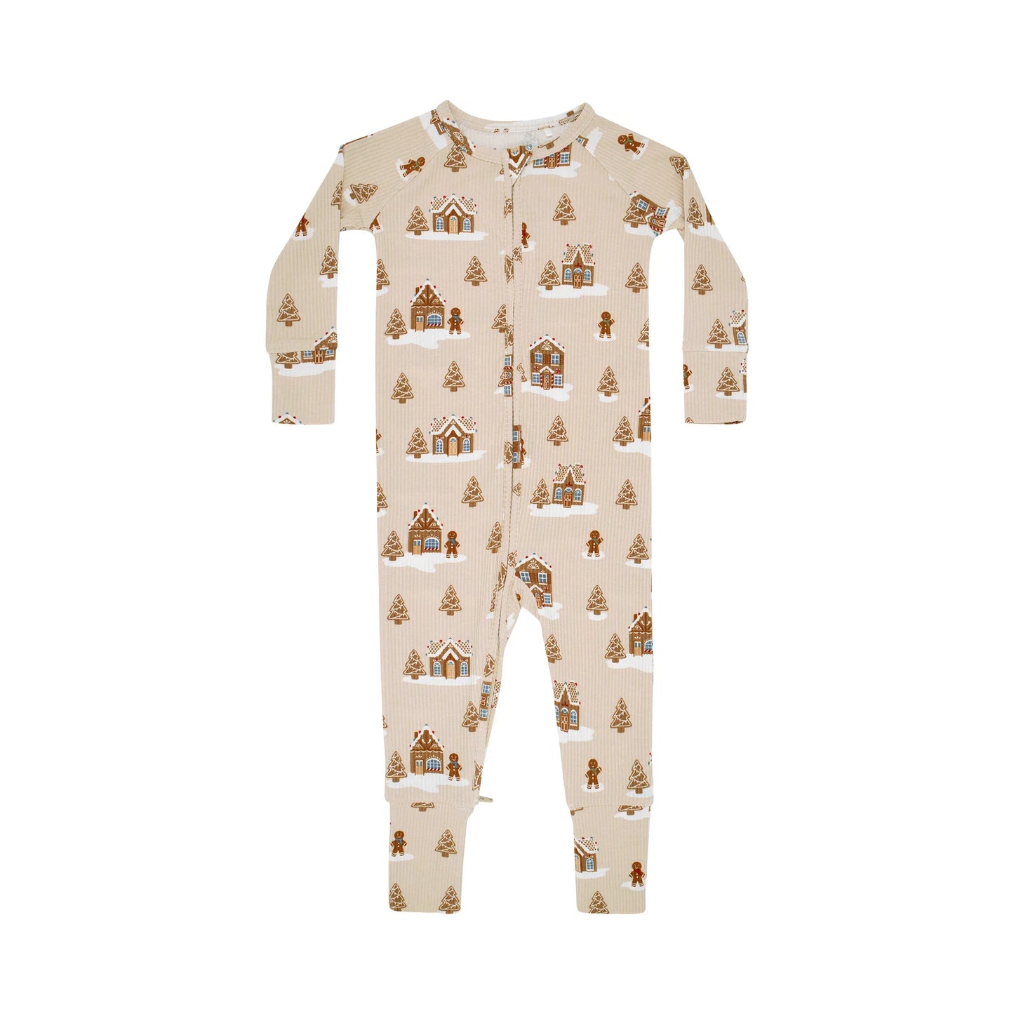 Gingerbread Small Ribbed Zip Romper Brave Little Ones Lil Tulips