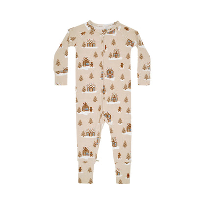Gingerbread Small Ribbed Zip Romper Brave Little Ones Lil Tulips