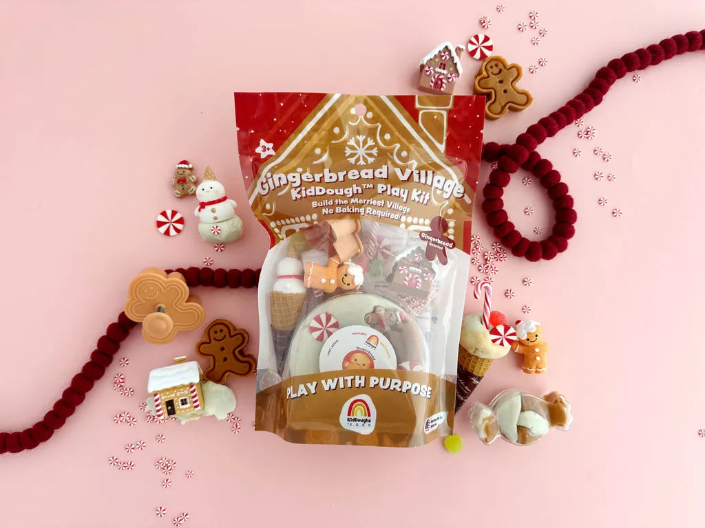 Gingerbread Village Kiddough Play Kit Earth Grown KidDoughs Lil Tulips