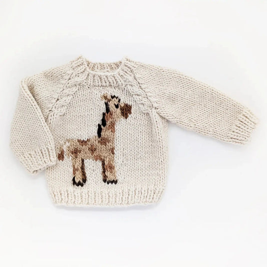 Giraffe Knit Pullover Sweater Huggalugs Lil Tulips