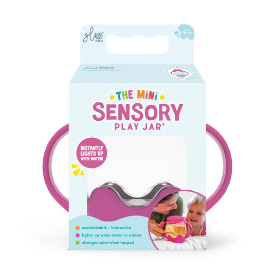 Glo Pals Mini Sensory Jar and Silicone Fun Filler Bundle - Pink Glo Pals Lil Tulips