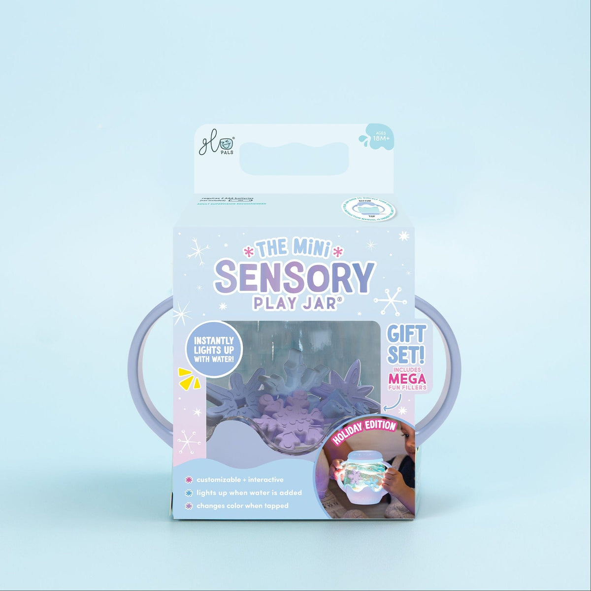 Glo Pals Mini Sensory Play Jar Gift Set - Snowy Glo Pals Lil Tulips