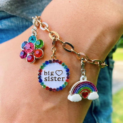 Gold Big Sister Charm Charm It! Bracelets Lil Tulips