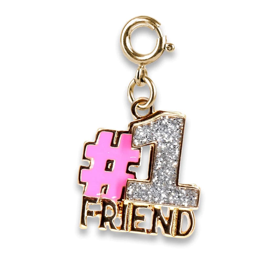 Gold Glitter #1 Friend Charm Charm It! Bracelets Lil Tulips