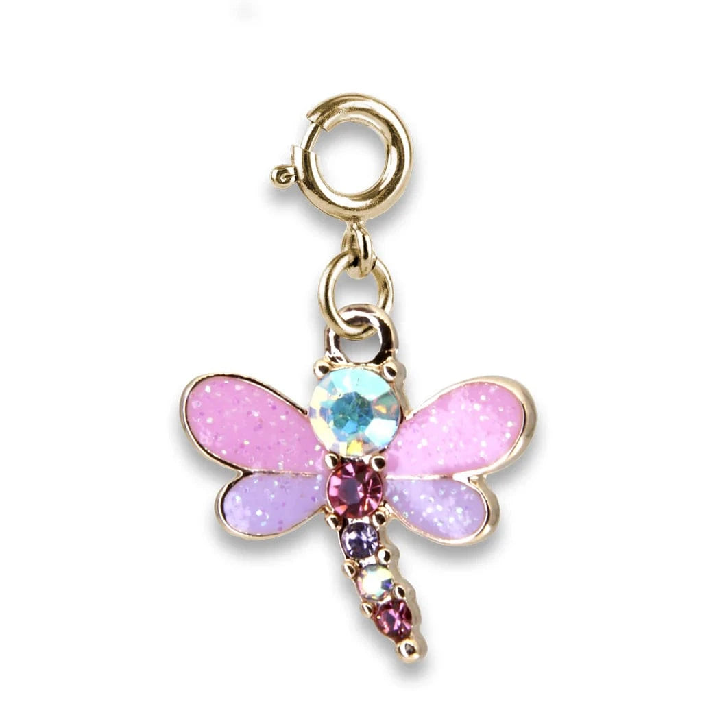 Gold Glitter Dragonfly Charm Charm It! Bracelets Lil Tulips