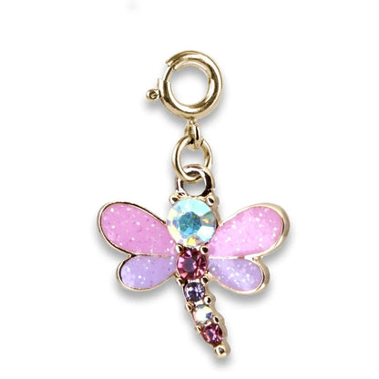 Gold Glitter Dragonfly Charm Charm It! Bracelets Lil Tulips