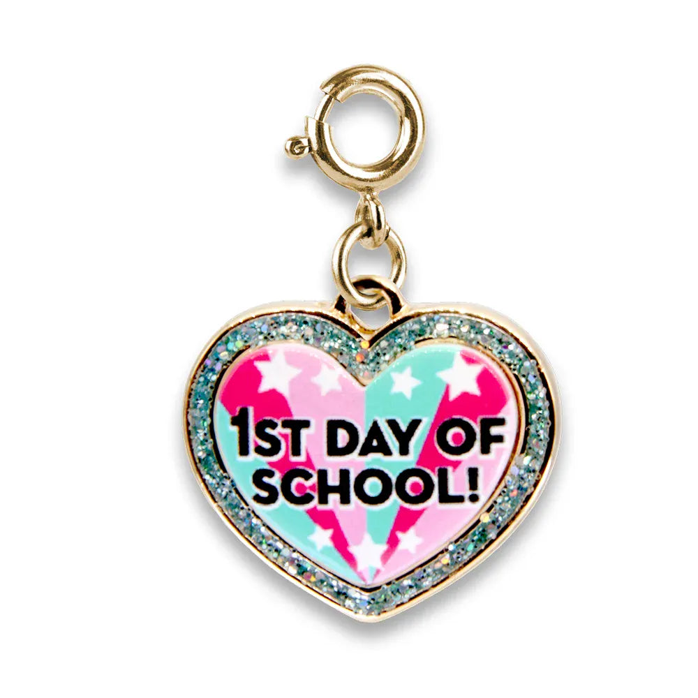 Gold Glitter First Day of School Charm Charm It! Lil Tulips