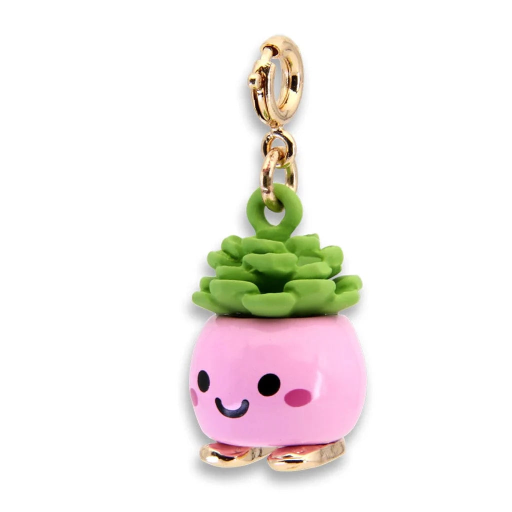 Gold Glitter Happy Succulent Charm Charm It! Bracelets Lil Tulips