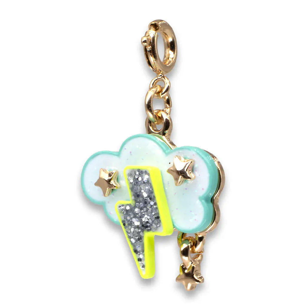 Gold Glitter Lightning Charm Charm It! Lil Tulips