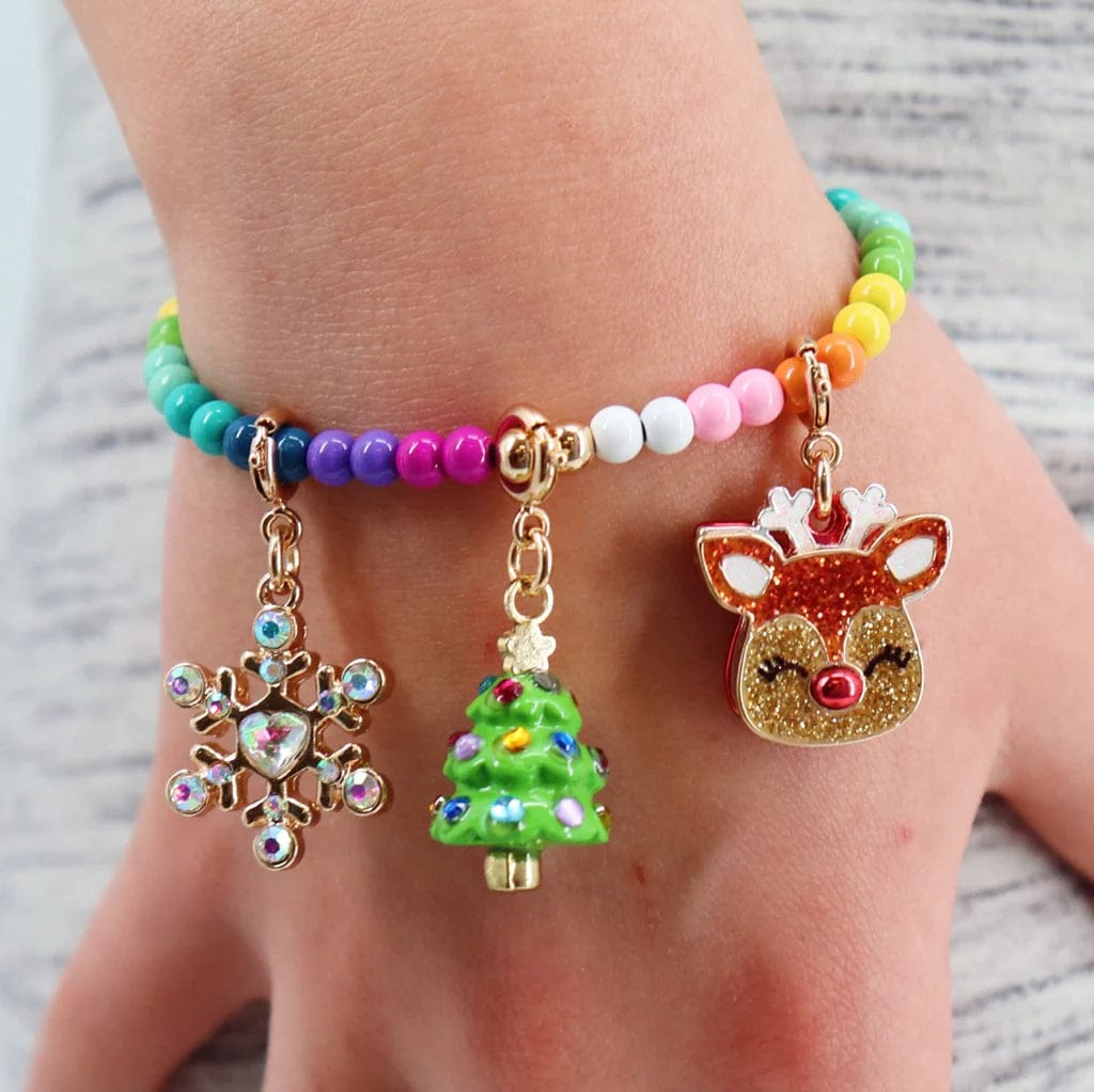 Gold Glitter Reindeer Charm Charm It! Bracelets Lil Tulips