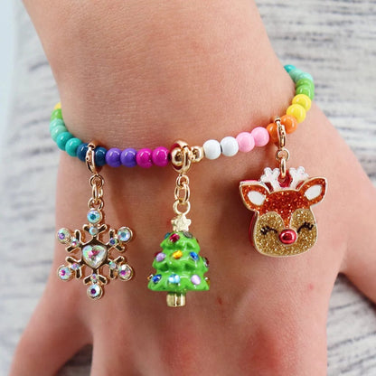 Gold Glitter Reindeer Charm Charm It! Bracelets Lil Tulips
