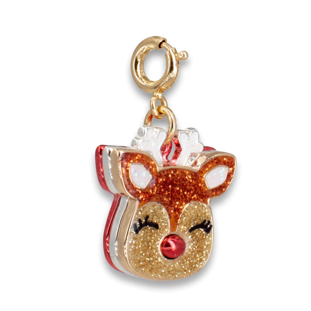 Gold Glitter Reindeer Charm Charm It! Bracelets Lil Tulips