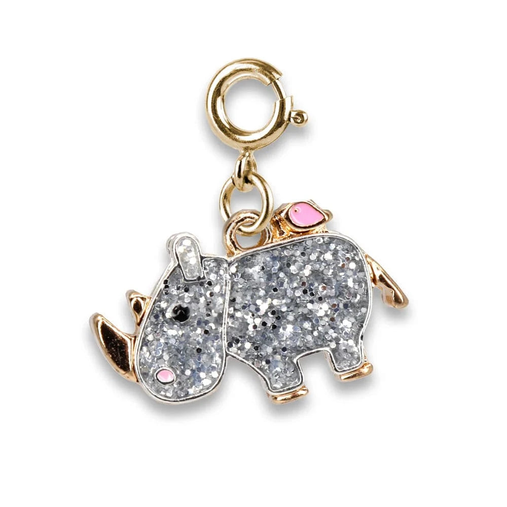 Gold Glitter Rhino Charm Charm It! Lil Tulips