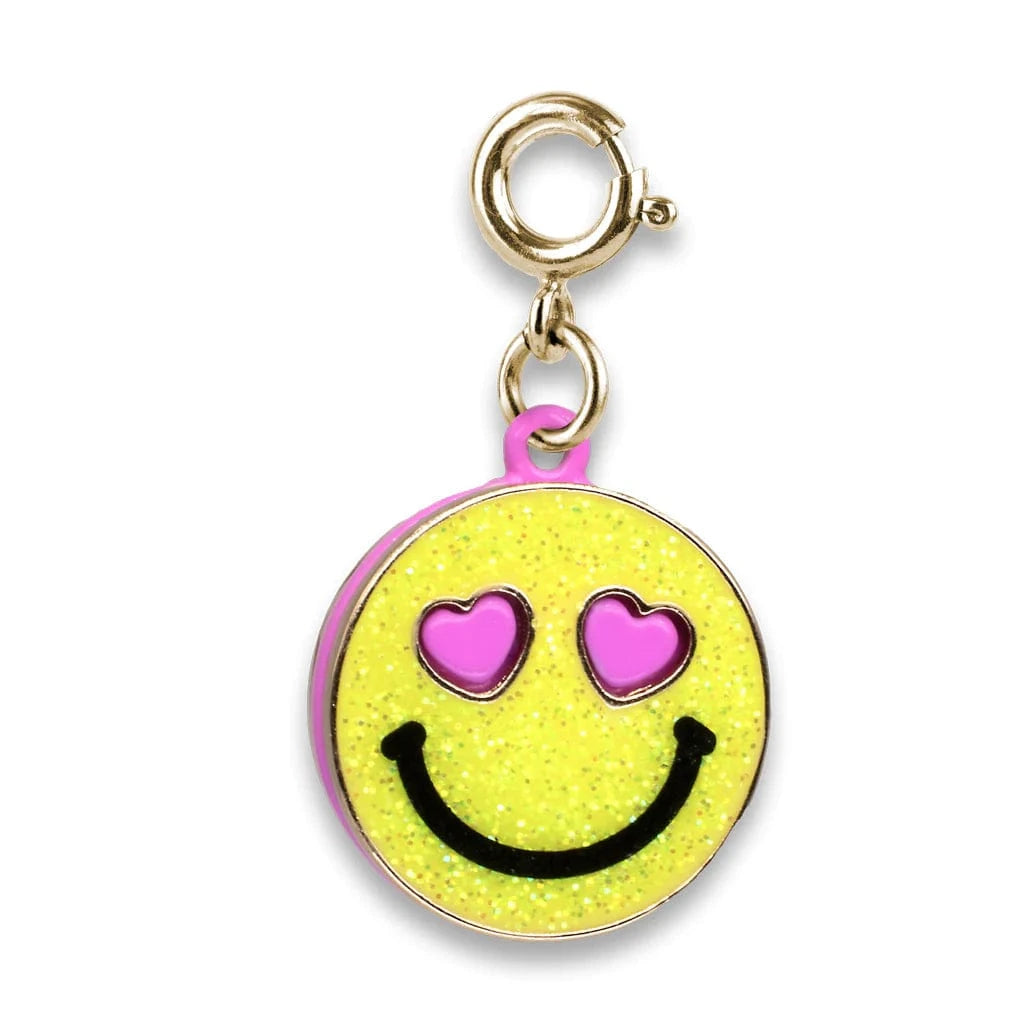 Gold Glitter Smiley Face Charm Charm It! Bracelets Lil Tulips