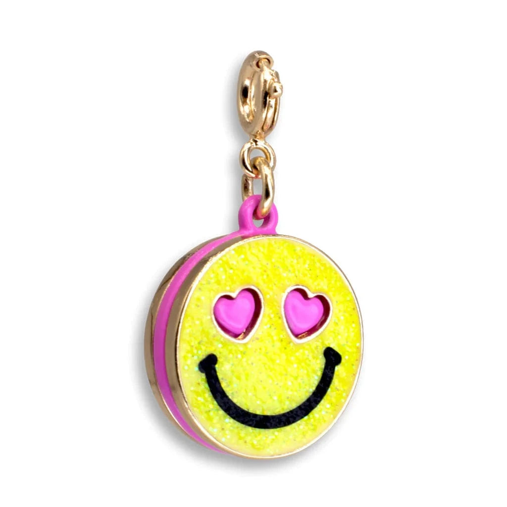 Gold Glitter Smiley Face Charm Charm It! Bracelets Lil Tulips
