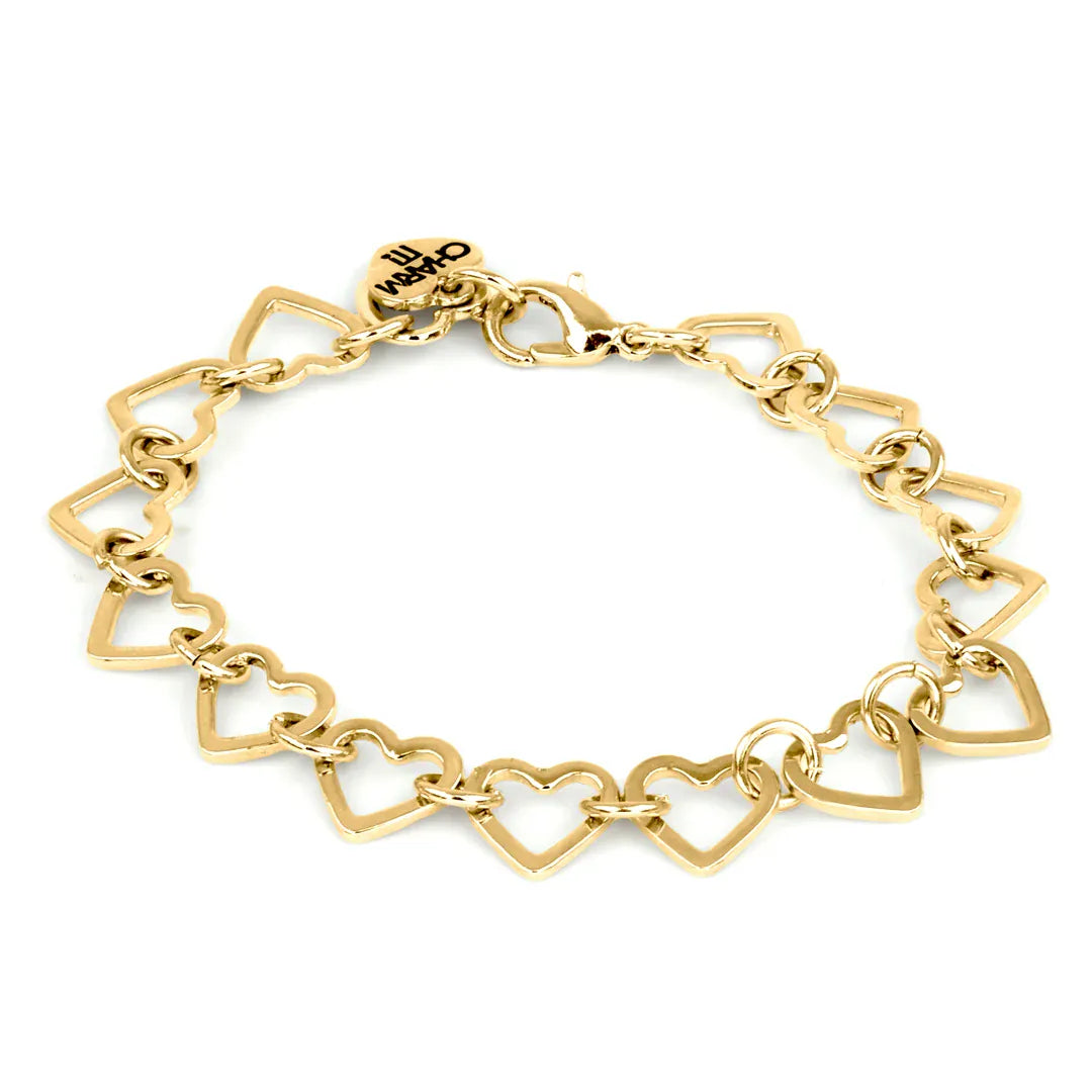 Gold Heart Chain Bracelet Charm It! Lil Tulips