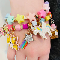 Gold Pastel Star Stretch Bead Bracelet Charm It! Bracelets Lil Tulips