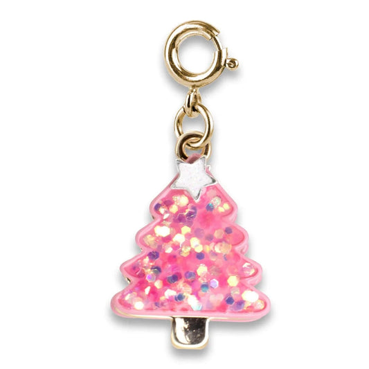 Gold Pink Christmas Tree Charm Charm It! Bracelets Lil Tulips
