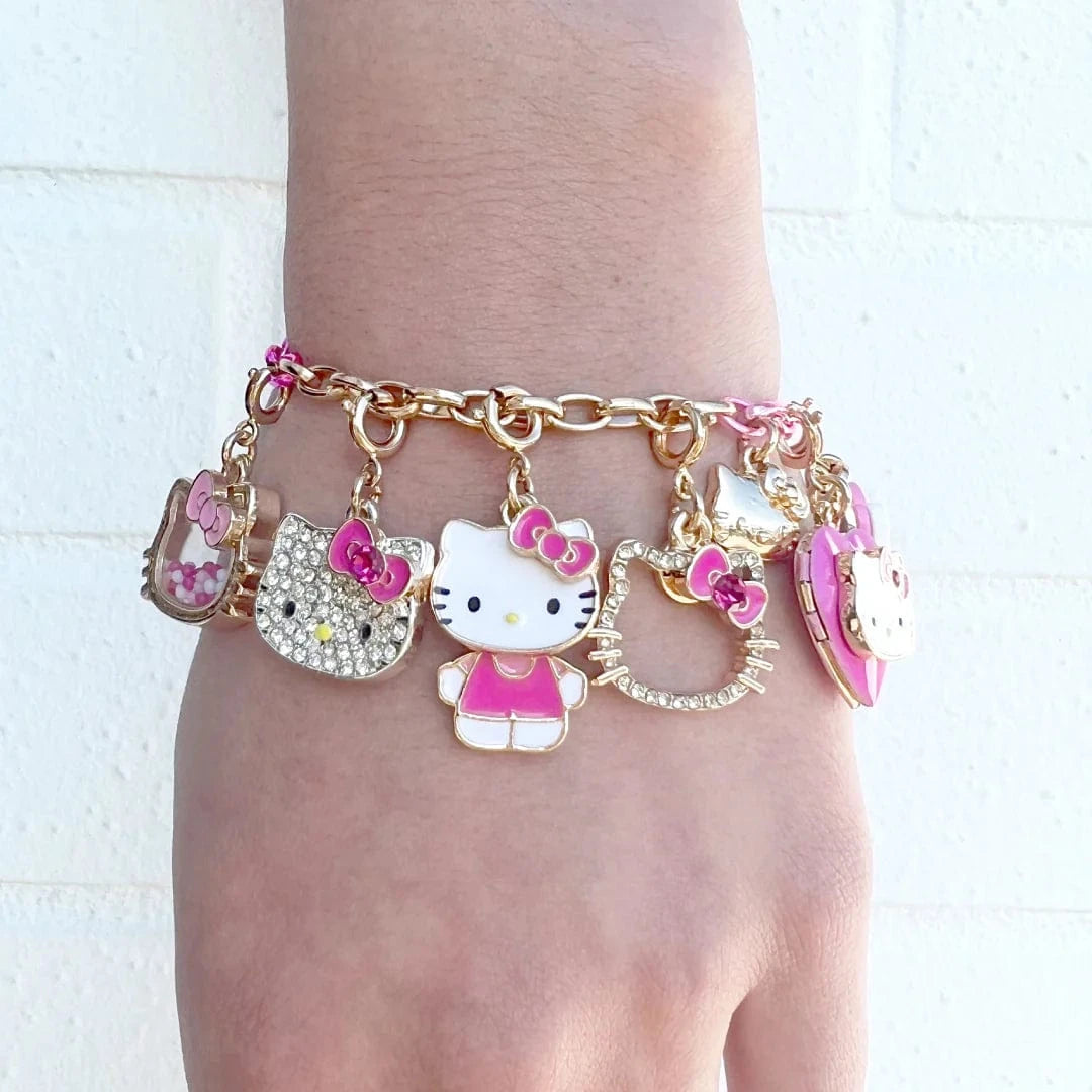 Gold Swivel Hello Kitty Charm Charm It! Bracelets Lil Tulips