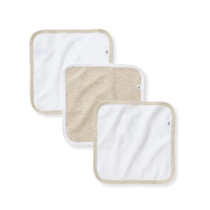 Golden Bee Knit Terry Washcloths 3 Pack Burt's Bees Baby Lil Tulips