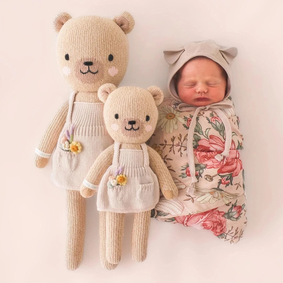 Goldie the Honey Bear Hand-Knit Doll cuddle+kind Lil Tulips