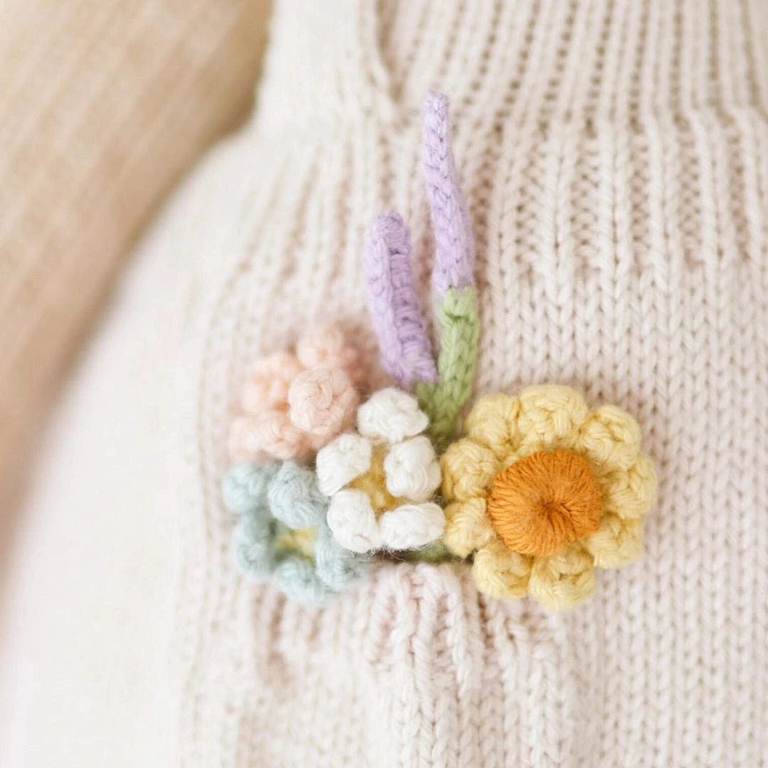 Goldie the Honey Bear Hand-Knit Doll cuddle+kind Lil Tulips